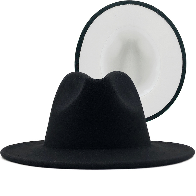 Sombreros de fondo rojo para hombre y mujer, gorra de Jazz, sombrero de vaquero, gorra de Color de doble cara, ,: 1100