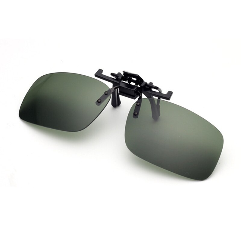 Polarized Clip On Sunglasses Driving Night Vision Lens Sun Glasses Male Anti-UVA For Men Women With Case &amp; Glasses Cloth: DGR