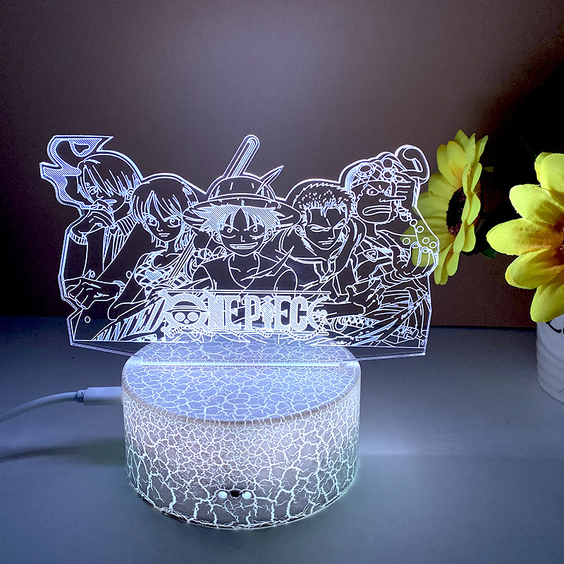 Lampe LED 3D One Piece pour de Noël, Luffy, Nami, Sanji, Zoro, Chopper, veilleuses, 7 documents, proxy, Lam138