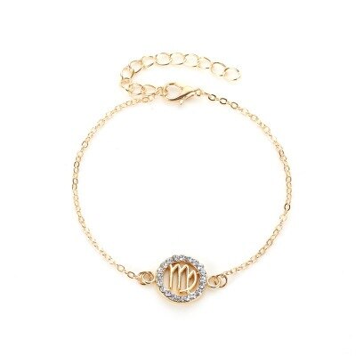 Wrap Armband Twaalf Sterrenbeelden Armband Gouden Weegschaal Schorpioen Maagd Vrouwen Stijl Wrap Armband Sieraden: J