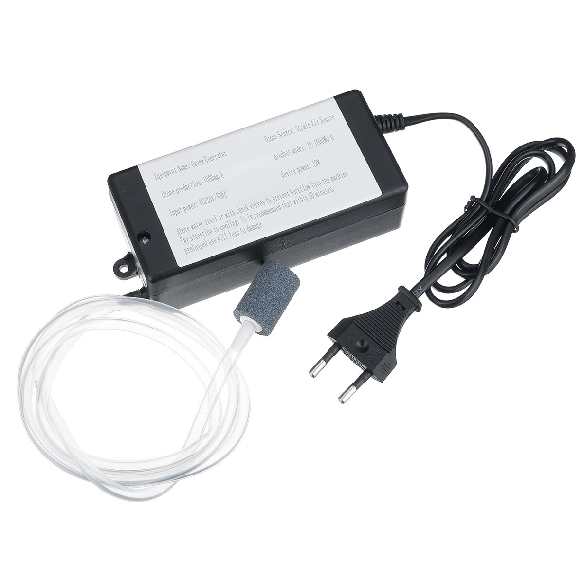 Tubo de ozono de 1000mg para generador de ozono, tubo de sílice, generador de ozono, ozonizador para agua, accesorios de purificación de aire, 220/110V/coche
