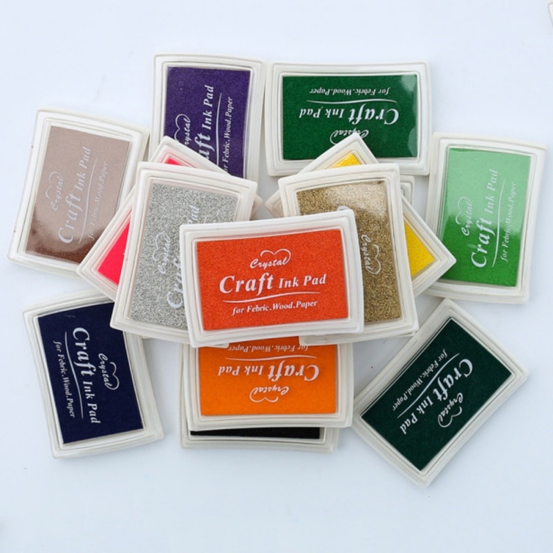 DIY Craft Scrapbooking Stamp Ink Pad Water-Soluble Stamp Pad for Rubber Finger Paint Toy Accessories