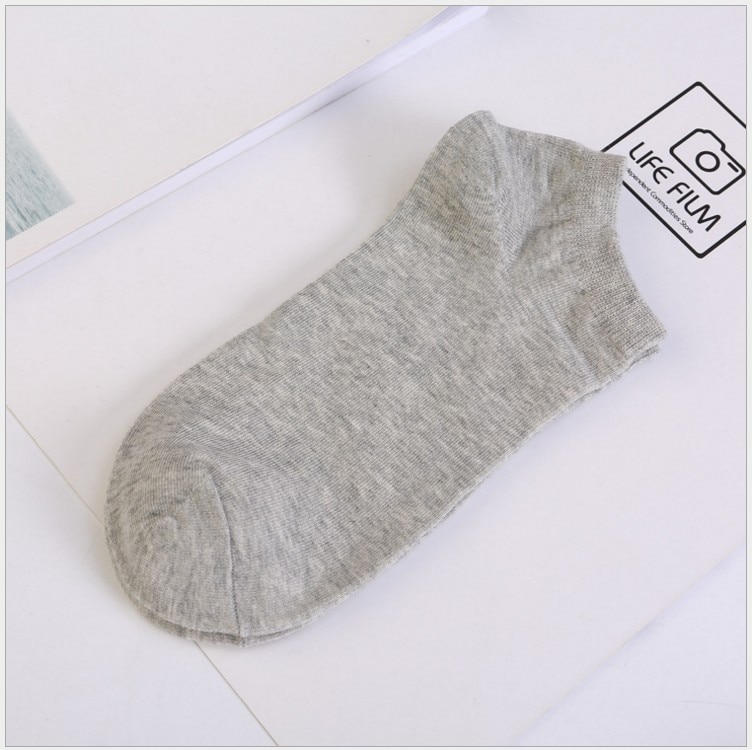 5Pair=10pieces Size 36-42 Men's Socks Sport Invisible Ankle Socks Solid Color Boat Socks Breathable White Black Cotton Socks