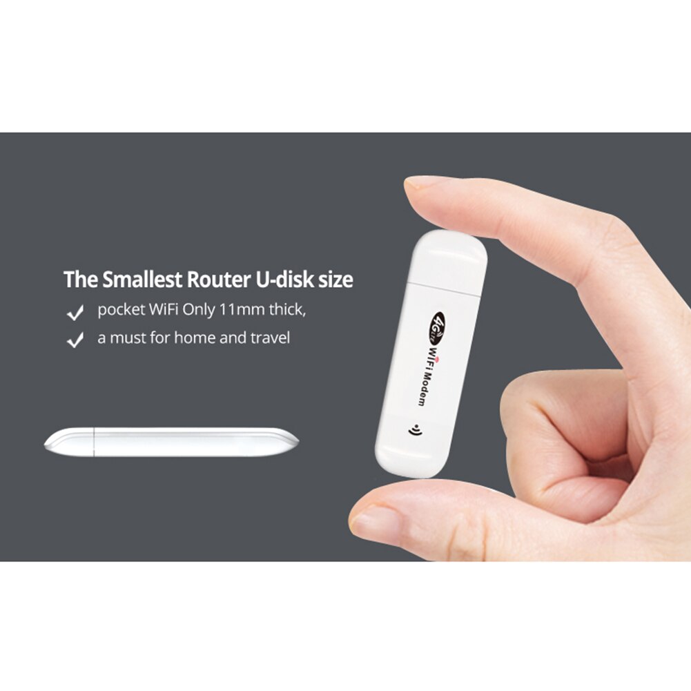 USB LTE Modem 150Mbps Sim Slot Stable Wifi Router Large Range Ulocked High Speed Wireless FDD Broadband 4G Mobile Hotspot