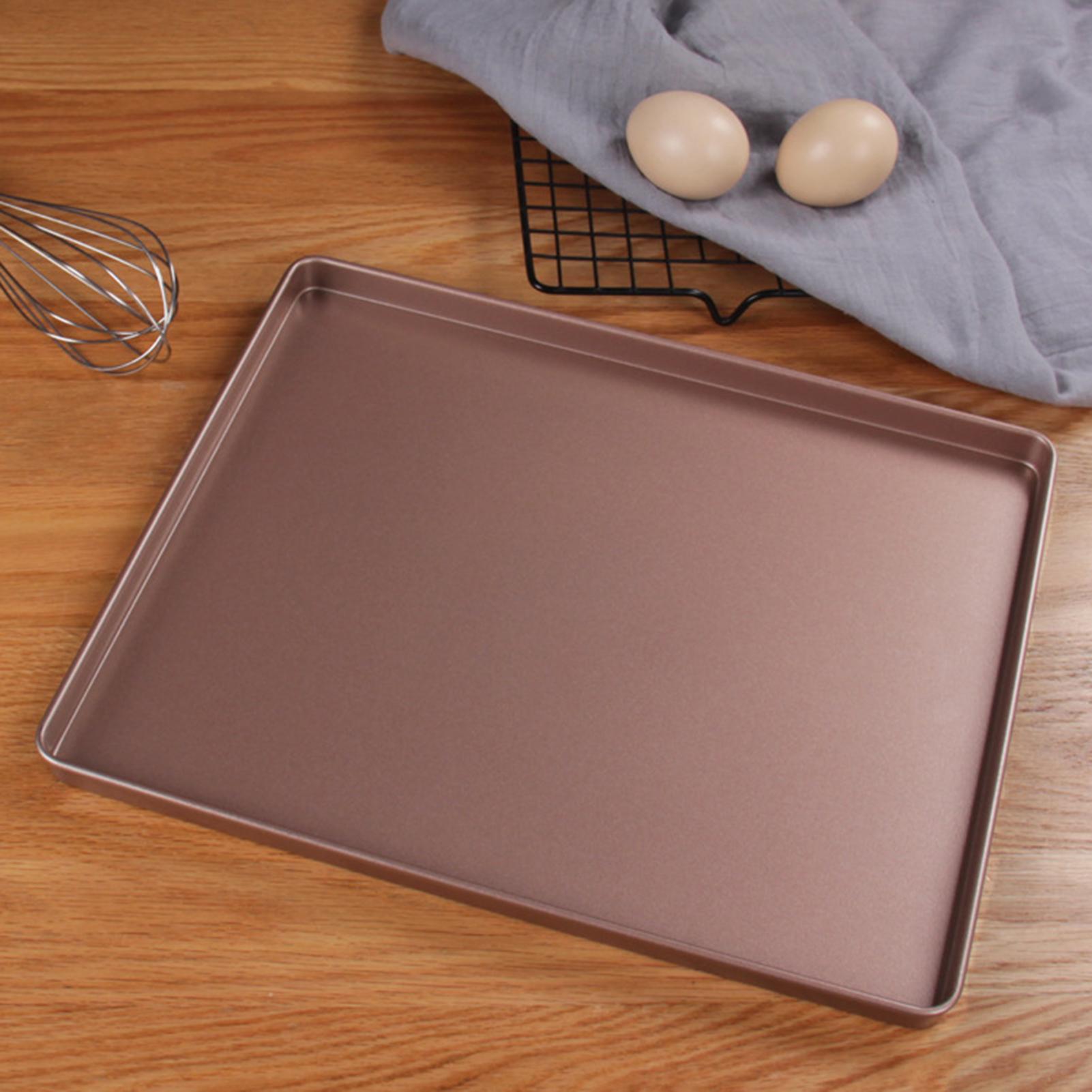 Non Sticky Rectangle Cake Baking Pan Carbon Steel Tray Pizza Bread Bakeware Tool