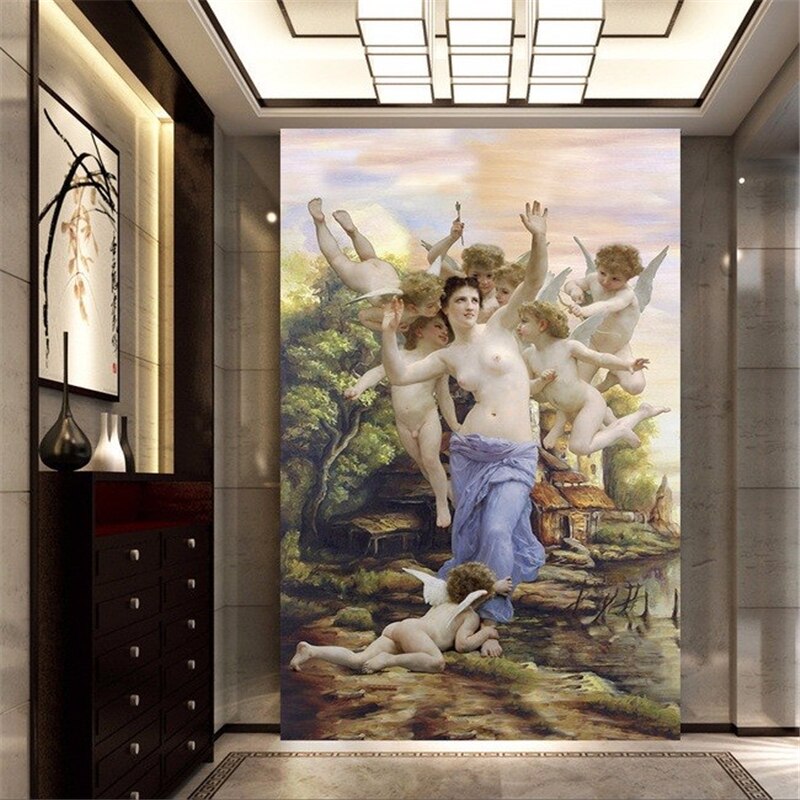 Beibehang 3d kamer custom muurschildering niet-geweven Muur sticker Venus engeltje veranda muurschilderingen foto behang voor muren 3d