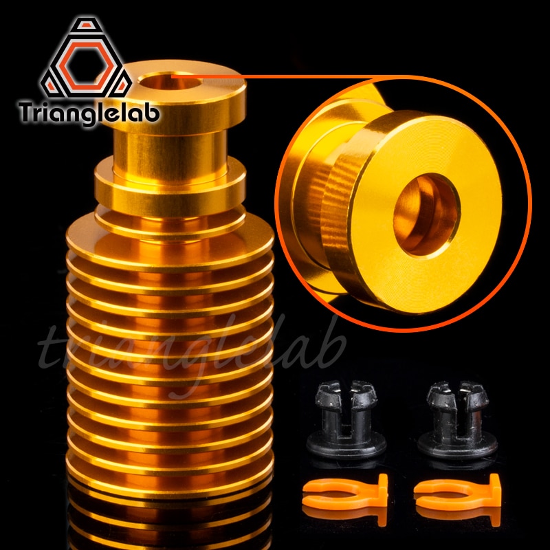 V6 Gold Heatsink For Gold Hotend Radiator Remote 1.75MM Direct & Bowden For Feeding 3D Printer Titan Extruder AQUA