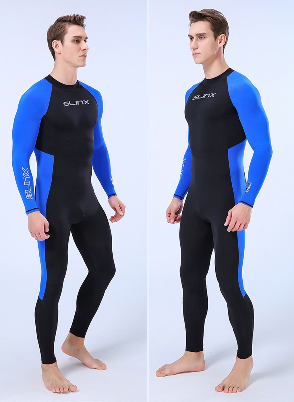 Men Hooded Wetsuit Long Full Body Scuba Diving Suit Men Neoprene Underwater Hunting Surfing Front Zipper Seamless Suit #36