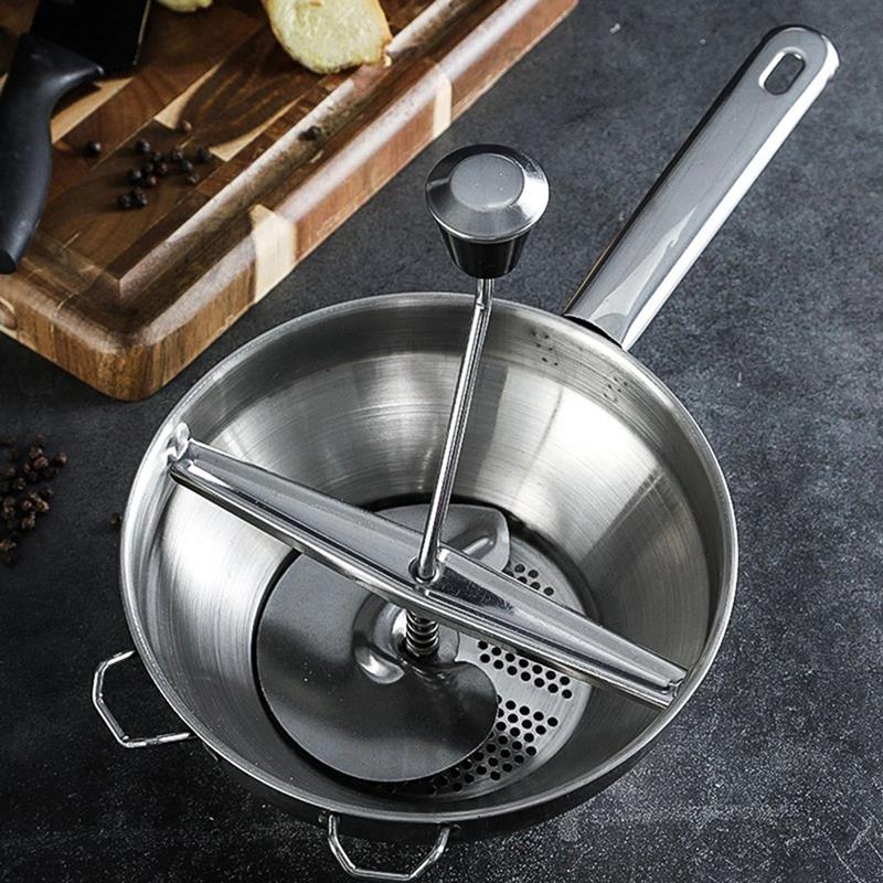 Machacadores de patatas, herramientas de cocina de acero inoxidable a presión, prensa de fruta y verdura, prensador de ajo, 1 ud.