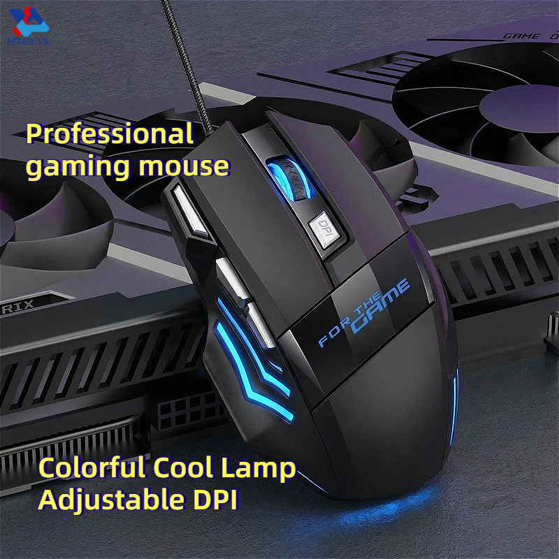 MINGCVIL Maus einstellbare DPI USB Gaming Maus RGB Hintergrundbeleuchtung Ergonomische Spiel Mäuse 7D Esports Wired Maus für Laptop PC Gamer