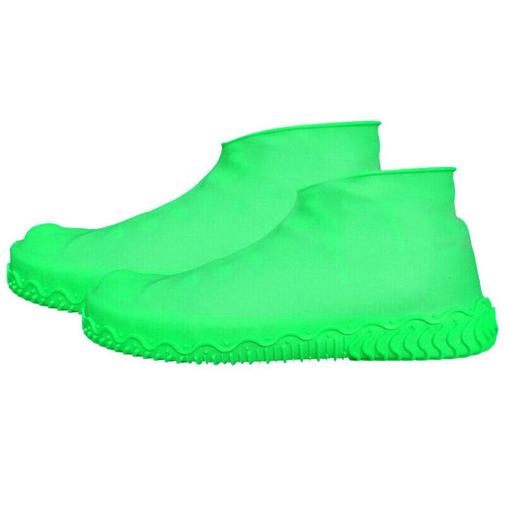 Silikon Überschuhe Regen Wasserdichte Schuh Abdeckungen Boot Abdeckung Protector Recycelbar Regen Schuhe Stiefel Überschuhe Galoschen & xs