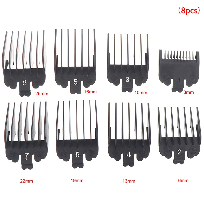 1Set 2/8/10Pcs Universal Hair Clipper Guards For Hair Clippers Barber Accessories Trimmer Attachment Limit Combs: Beige