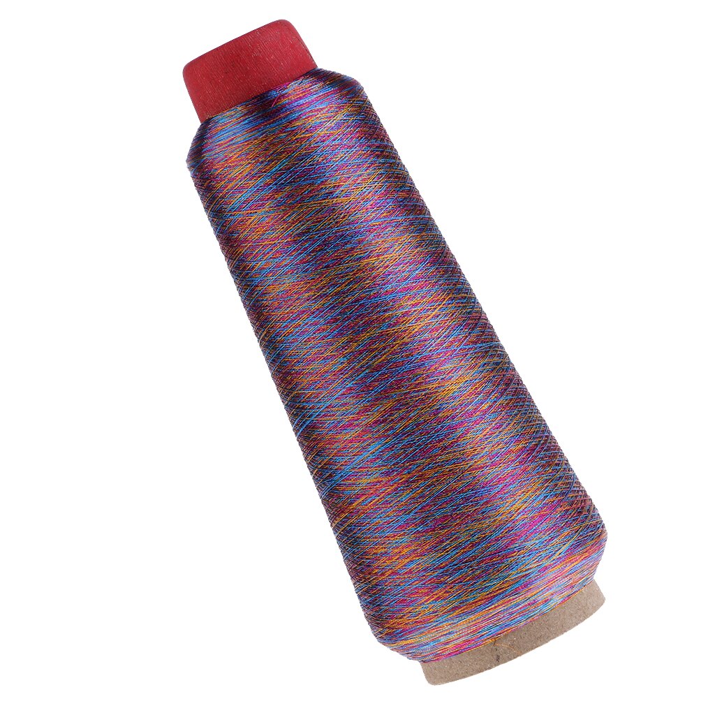 Metallic Machine Embroidery Threads 3000 Meters Sewing Thread Line For Craft: Rainbow