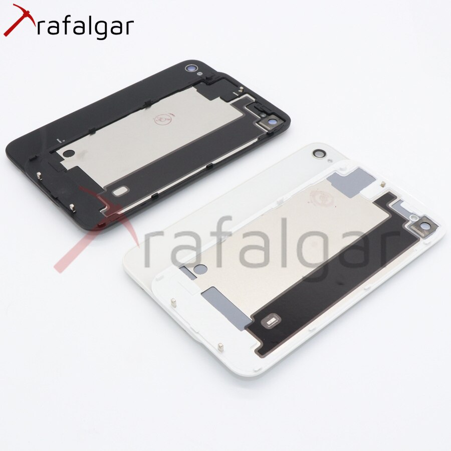 Bakglaspanel för apple iphone 4s bakhus batteri bakstycke bakdörrfodral för iphone 4s hus  a1387 byte av kaross