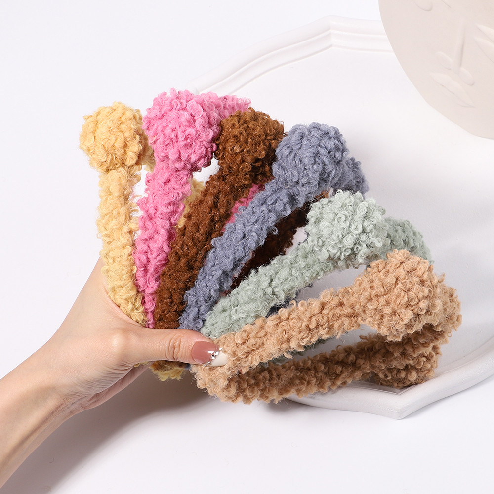 Nuevas niñas lindas orejas de oso aros de pelo de felpa para niñas niños encantadoras diademas diadema niños accesorios para el cabello de de invierno