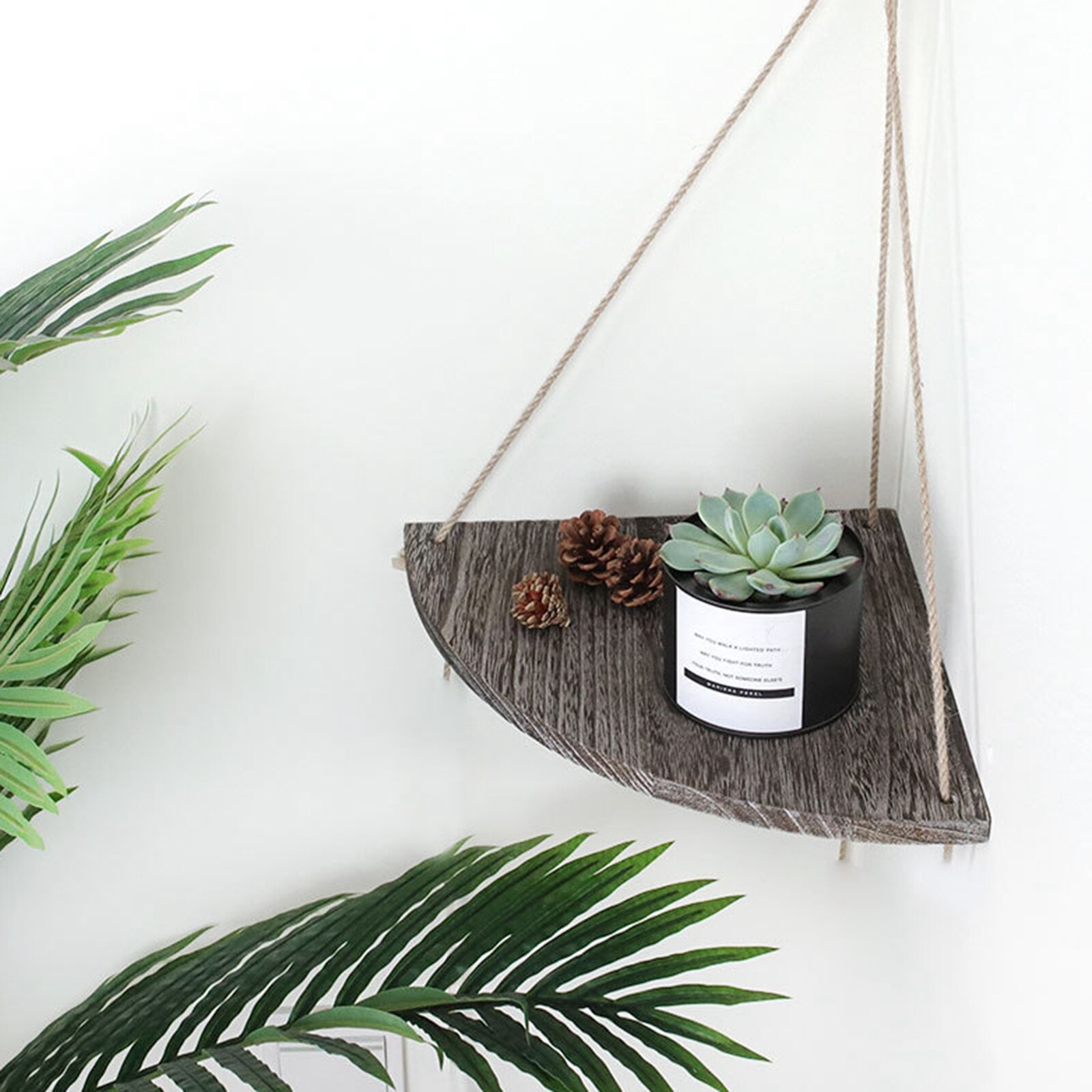Estantes de esquina colgantes para exteriores, repisa de esquina de madera decorativa para jardín, cocina, baño y dormitorio, sala de estar y baño