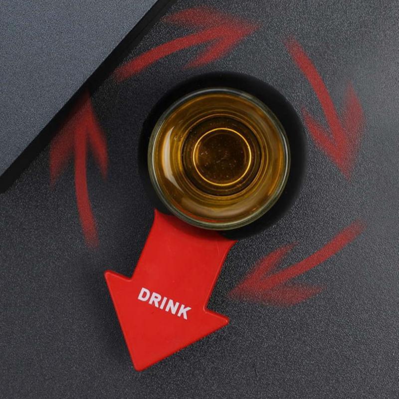 Obrotowa strzałka piwo wino gra planszowa wskaźnik strzał prządka impreza gra szklany kubek zestaw wirować gra w picie alkoholu zestaw akcesoria imprezowe