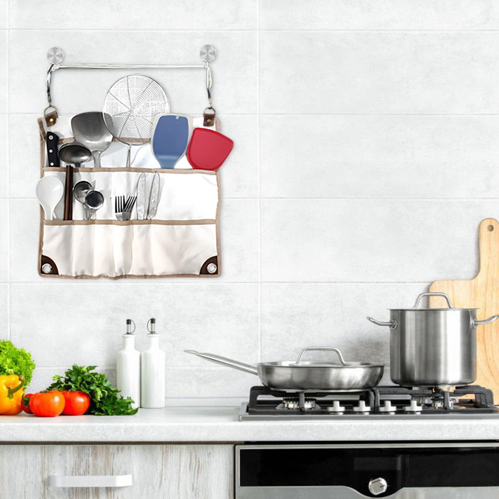 40# Camping Tableware Storage Bag Portable Cooking Utensil Bag Travel For Bbq Hiking Organizer Multi Compartment Organizador