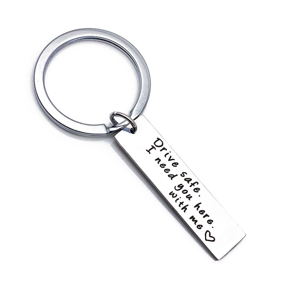 Paar Auto Keychain Nette Männer Frauen Schlüsselanhänger Edelstahl Anhänger Schlüssel Zubehör Liebe Schlüssel Ring Benutzerdefinierte Stick Sicher Schlüssel Kette: 13