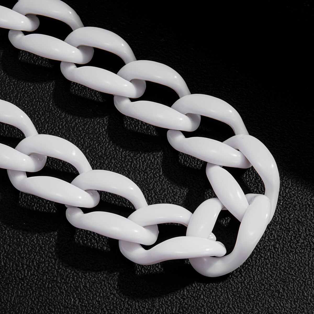 Shixin acrylic gothic short chunky choker necklace collar for women/men hip hop thick link chain necklaces on neck jewelry