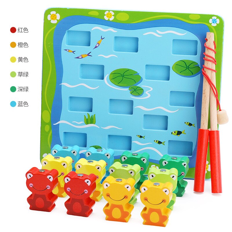 Vis Baby Houten Speelgoed Magnetische Vissen Speelgoed Set Kerstcadeaus Kinderen Educatief Spel Educatief Speelgoed Voor Kinderen M56