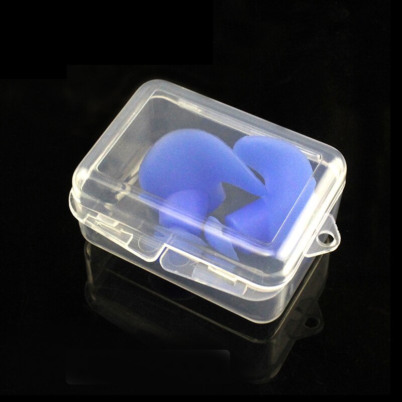 Weiche Ohrstöpsel Silikon Wasserdichte Ohrstöpsel Staub-nachweisen Ohr Umwelt Sport Stecker Tauchen Wasser Sport Schwimmen Schwimmbad Zubehör: Blau Kasten