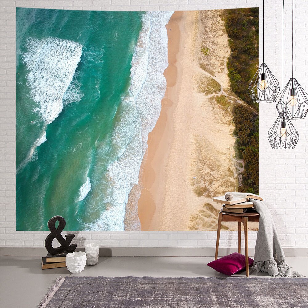 3D plage couverture vague Mandala tenture murale tapisserie paysage marin peinture à l'huile Yoga tapis de couchage Sandbeach voyage Camping tapis: 150x200cm / Pattern 8