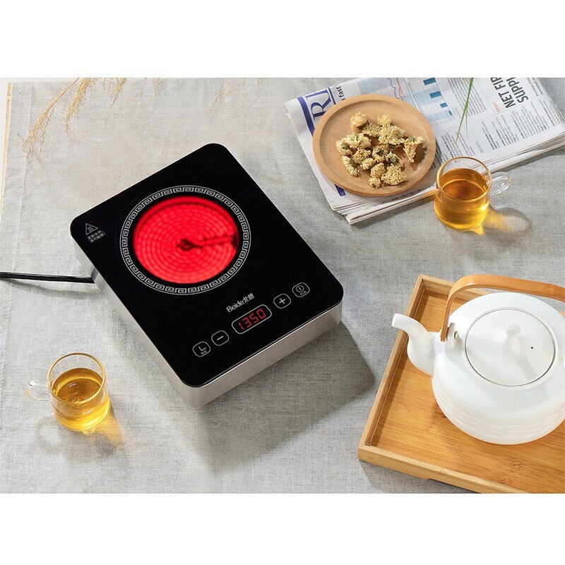 Estufa eléctrica de cerámica, estufa de té, Cocina de Inducción doméstica pequeña, para hacer té, agua hervida, mini tetera silenciosa