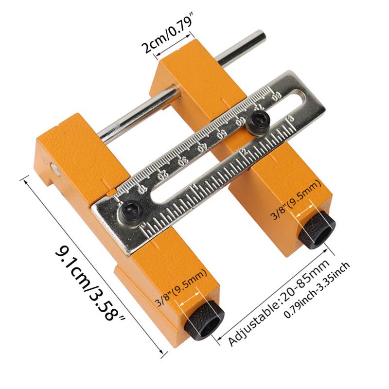 Adjustable Pocket Hole Drill Guide Kit Width Angle Drilling Jig System Bits Doweling Punch Locator Woodworking Double