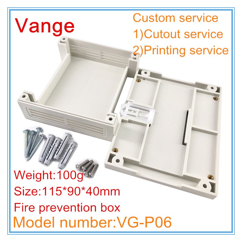 1pcs/lot mold injection electronic junction box 115*90*40mm ABS plastic enclosure diy housing for industrial control product