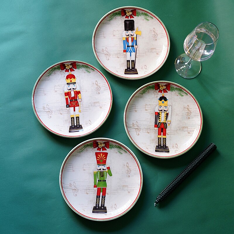 European ceramic plate, nutcracker western plate, fruit cake dish salad steak tray, pasta dish, year tableware CL102701