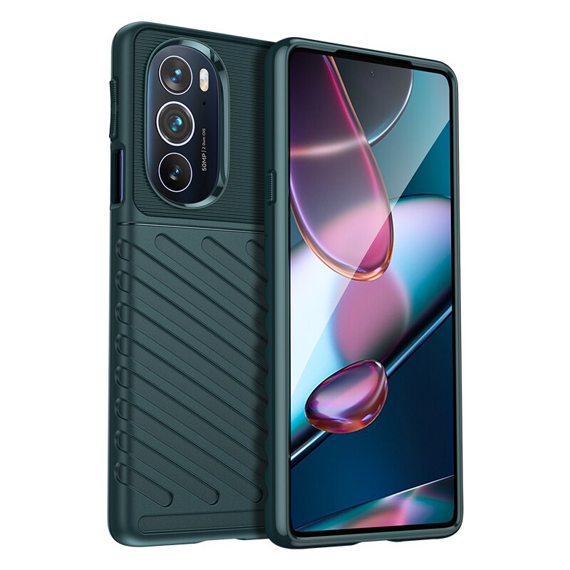 Für Motorola Rand 30 Profi fallen Silikon Rügestochen matt Gummi = fallen Moto Rand 30 Profi X30 X 20 Abdeckung für Motorola Rand 30 Profi fallen: Moto Kante Plus 2022 / Schwarz Grün