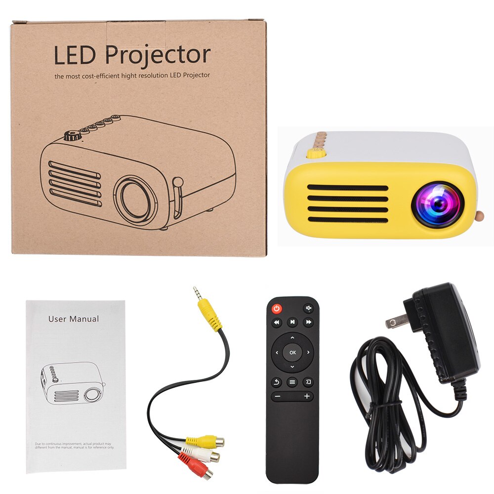 Exquizon  yg300 uppgradering  yg200 mini led fickprojektor hem beamer barn usb hdmi video portabel projektor valfritt batteri