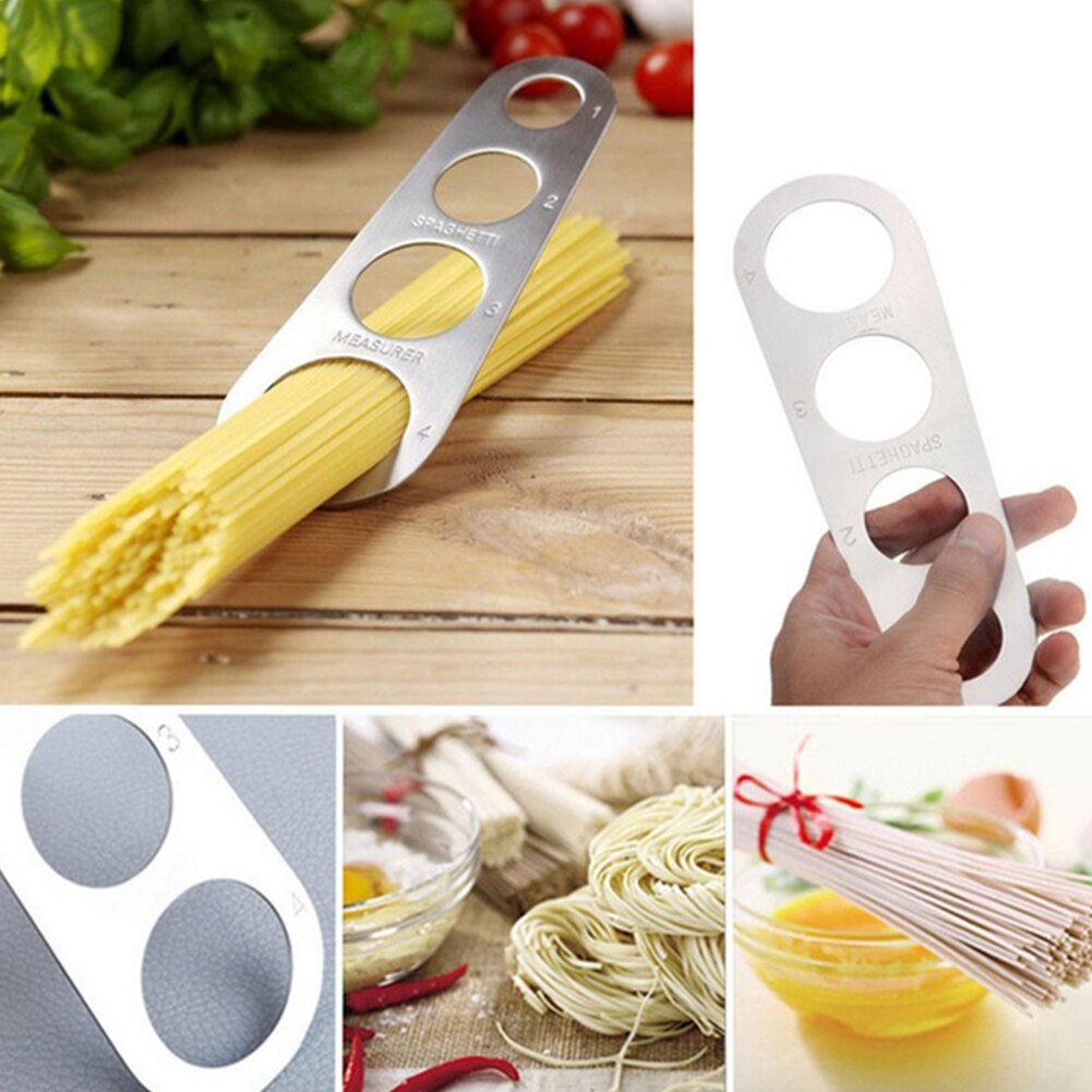 Stainless Steel Pasta Spaghetti Measurer Measure Tool Kitchen Gadget (Silver)