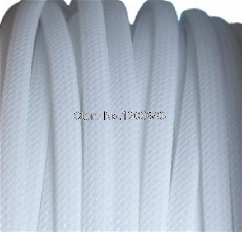6MM 5M color Insulation Braided Sleeving Tight PET Wire Cables Protection Expandable Cable Sleeve Wire Loom: White