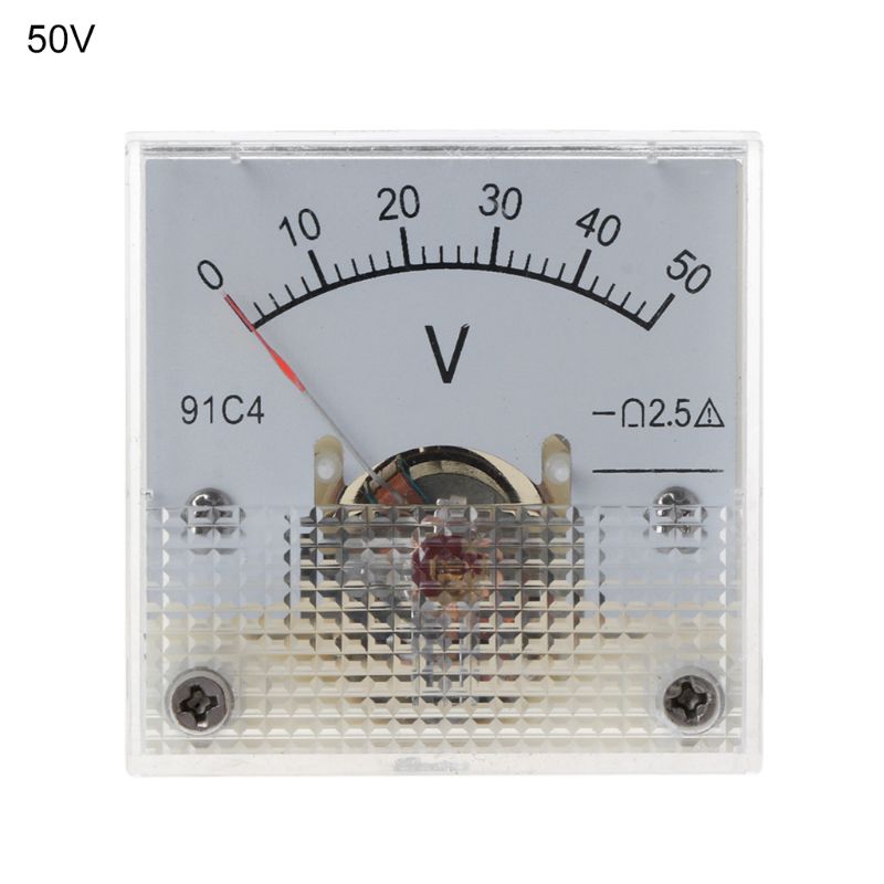 1pc DC Voltmeter Analog Panel Spannung Meter Mechanische Zeiger Typ Mechanische Spannung Meter 3/5/10/15/20/30/50/ 100/150/250V: 50V