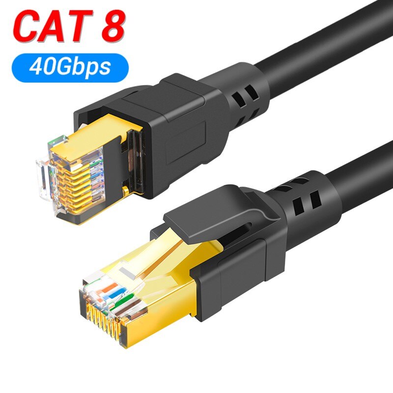 Kot8 kabel Ethernet RJ45 8P8C kabel sieciowy 2000Mhz wysokiej prędkości łatka 25/40 gb/s Lan robić routera laptopa 1m/2m/3m/5m/10m