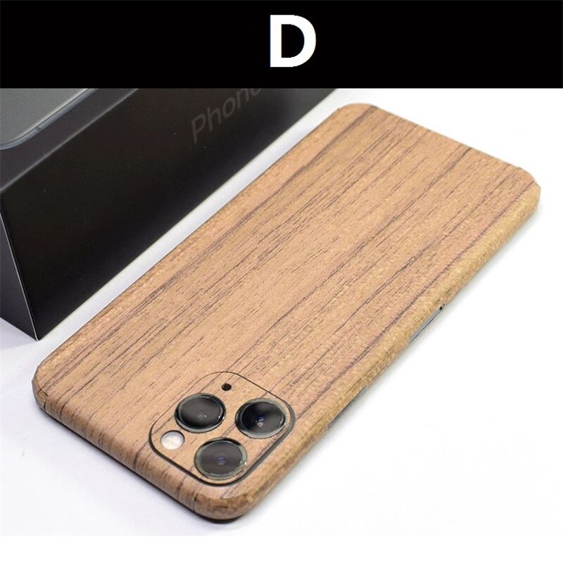 Mobile Phone Sticker For iPhone 11 Pro Max Wood Grain Protective Film For iPhone 11 Pro 11 Back Decals Accessories EEMIA