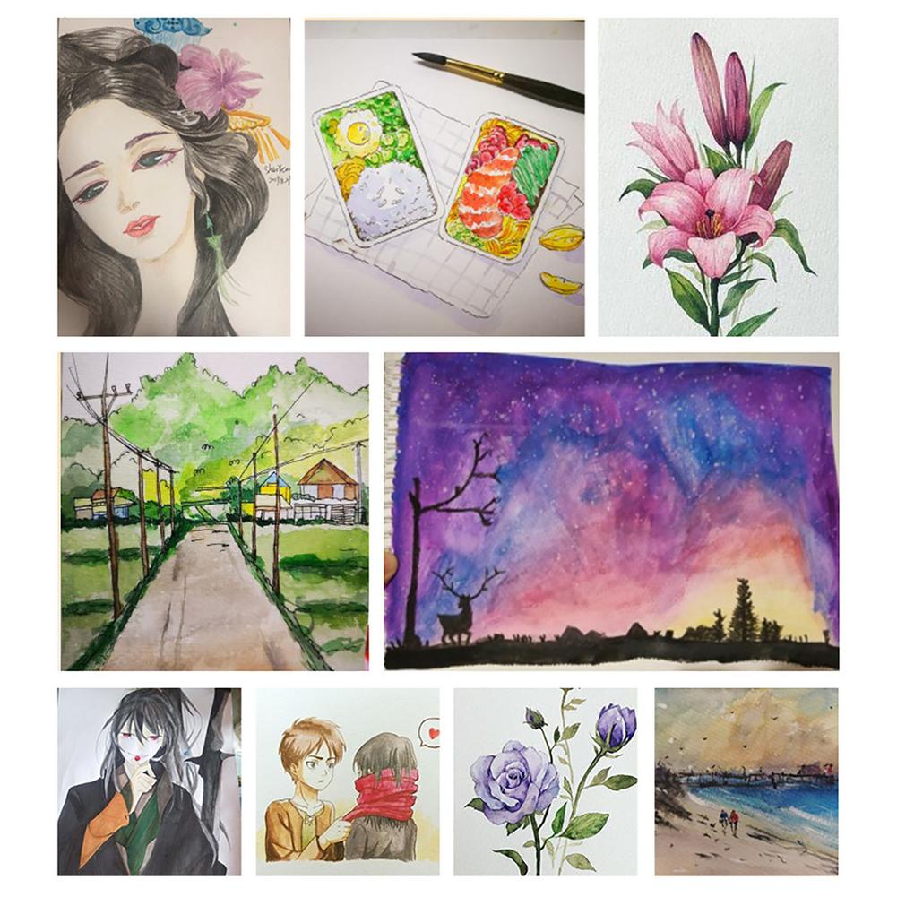 Juego de acuarelas fluorescentes metalizadas, pintura de acuarela con purpurina para dibujar, suministros de pintura artística, suministros de arte, 90 colores