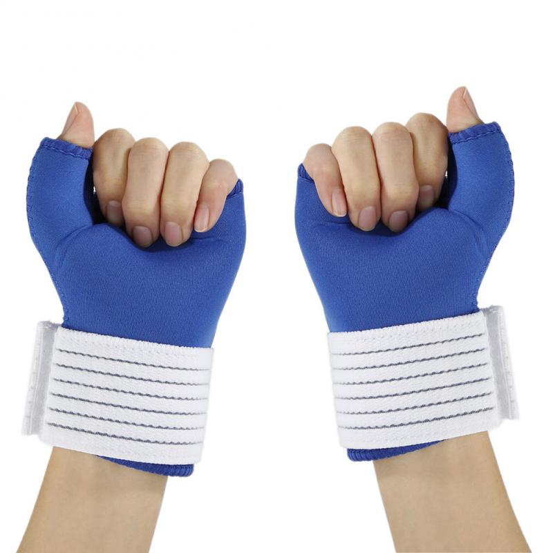 Universele Half Vinger Handschoen Sport Gym gewichtheffen Fitness Palm Pols Elastische Zachte Duim Hand Protector Ademend Handschoen