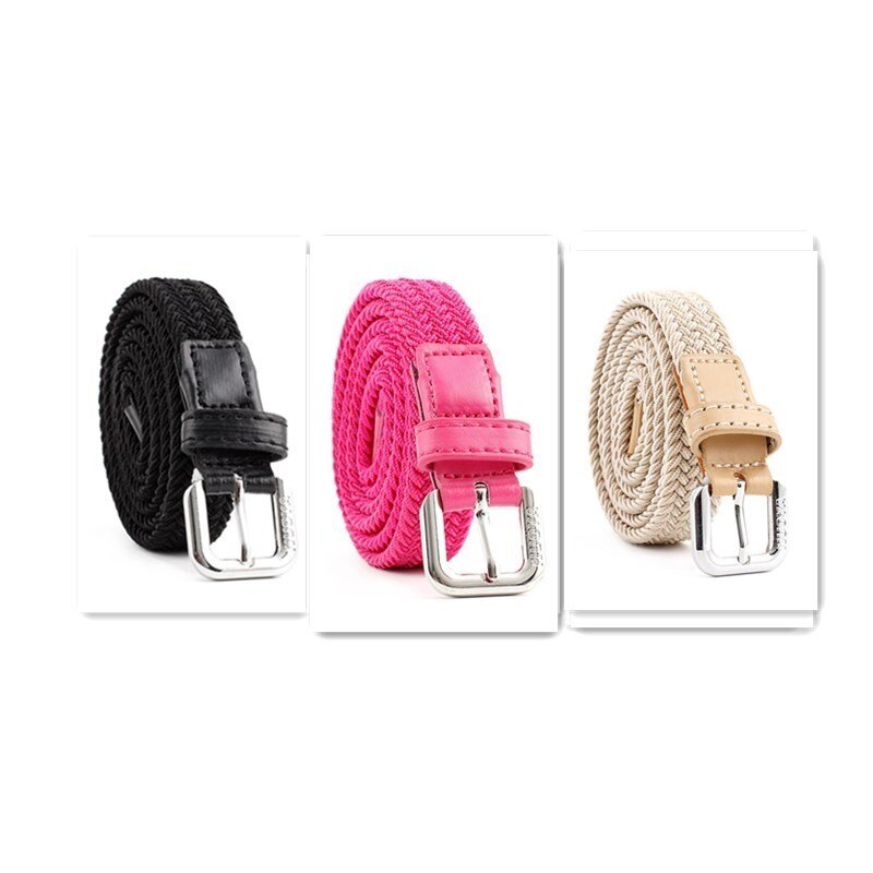 ! Set de 3 cinturones elásticos informales de 100cm para hombre, cinturones elásticos para Jeans, cinturones de punto para hombre: 5