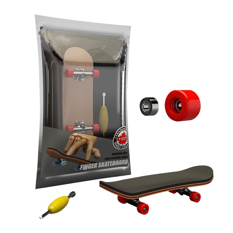 1 Set Holz Griffbrett Skateboard Kinder Deck Sport Spiel Ahorn Neuheit Finger Spielzeug für Erwachsene Kinder 6 Farben Neue: a3