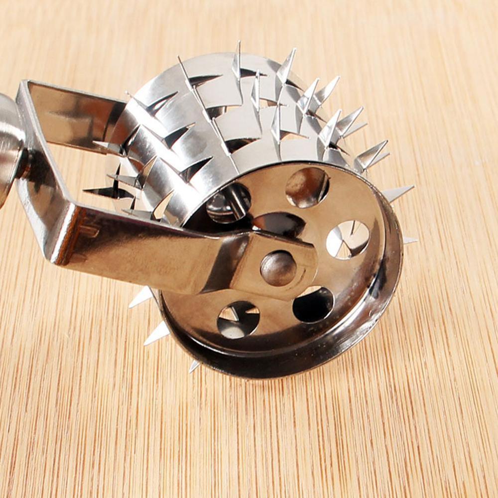 Kitchen Stainless Steel Meat Tenderizer Meat Hammer Restaurant Wheel Steak Meat Western Steak Steak R0B7