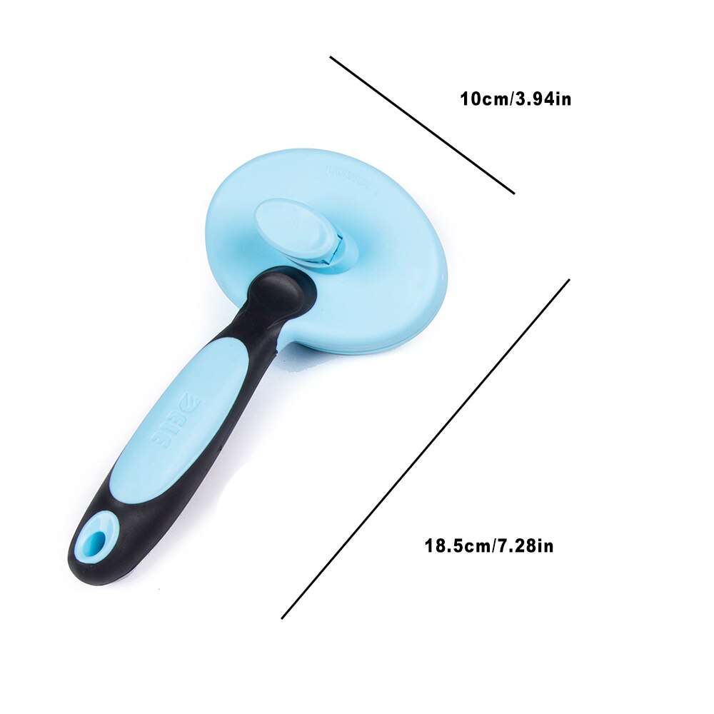 Brosse de toilettage pour chien et chat, peigne autonettoyant pour Chihuahua, Teddy Golden Retriever, nettoyage des poils, fournitures pour animaux de compagnie: Blue