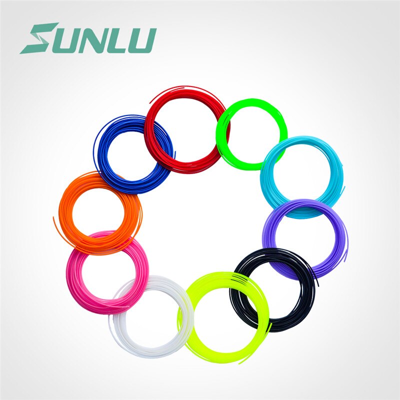 PLA filament 1kg1.75mm for 3D printing with 0.02mm tolerance and no bubble pla harmless material 3D print: 5m 10color pla