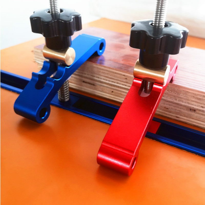 Pince à fente en T pour menuiserie, Kit de pinces pour planche à presser, multi-usages, limiteur de positionnement, dispositif de Clip d&#39;onglet