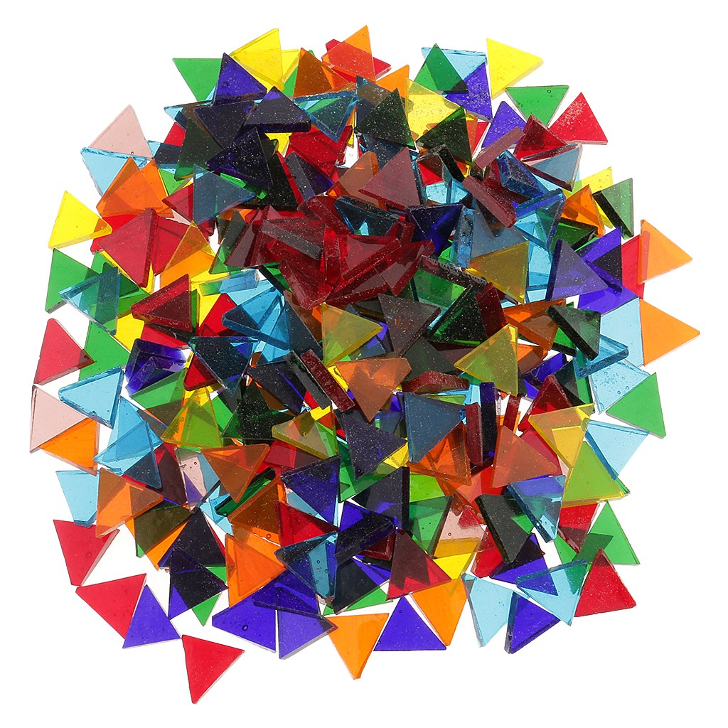Pièces de mosaïque en verre losange, couleurs assorties, 320g, artisanat, bricolage