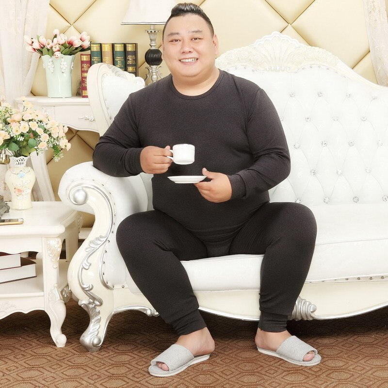 Winter thin Plush keep warm mens thermal underwear 5xl Plus size long sleeves pyjamas men sleepwear pajama sets nightwear 058