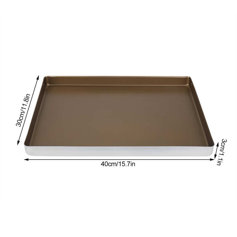 40 * 30 * 3cm Aluminum Alloy Baking Roasting Trays Baking Pan Bakeware Cake Cookies Sheet for Home Ovens
