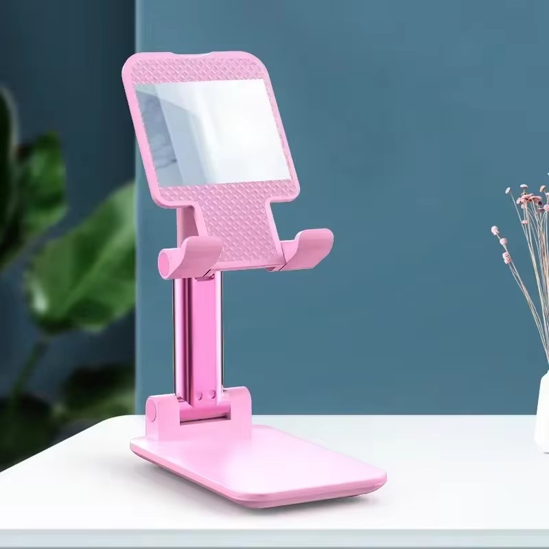 Desk Mobile Phone Holder Stand For iPhone 16 iPad Xiaomi Adjustable Desktop Tablet Holder Universal Table Cell Phone Stand: Pink